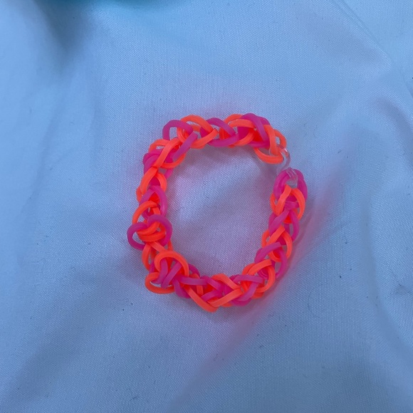 Pink and orange loom bracelet